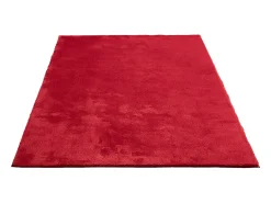 Alfombra pelo corto lavable antideslizante - Rojo - 200 x 280 cm - RELAX