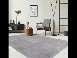 Best the carpet Alfombra pelo corto lavable antideslizante - - 80 x 150 cm - RELAX Gris