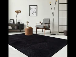 the carpet Alfombra De Salón^Alfombra pelo corto lavable antideslizante - - 80 x 150 cm - RELAX Negro