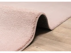 Alfombra pelo corto lavable antideslizante - Rosa - 80 x 150 cm - RELAX