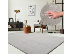 Alfombra pelo corto lavable antideslizante - arena - 80 x 150 cm - RELAX