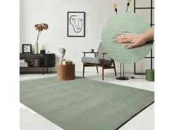 the carpet Alfombra De Salón^Alfombra pelo corto lavable antideslizante - Verde - 160 x 220 cm - RELAX Verde claro