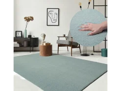 the carpet Alfombra De Salón^Alfombra pelo corto lavable antideslizante - - 160 x 220 cm - RELAX Azul