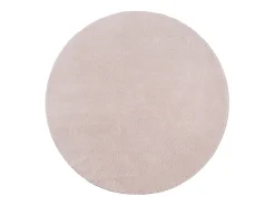 Alfombra pelo corto lavable antideslizante - Rosa - 120 cm Redondo - RELAX