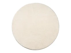 Alfombra pelo corto lavable antideslizante - Beige - 160 cm Redondo - RELAX