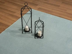 Alfombra pelo corto lavable antideslizante - Azul - 240 x 340 cm - RELAX