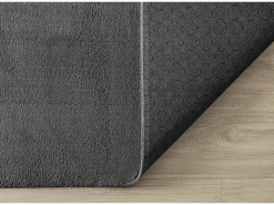 Alfombra pelo corto lavable antideslizante - Antracita - 140 x 200 cm - RELAX