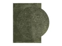 Alfombra pelo corto suave lavable HUARTE verde bosque 140x200cm ES42722
