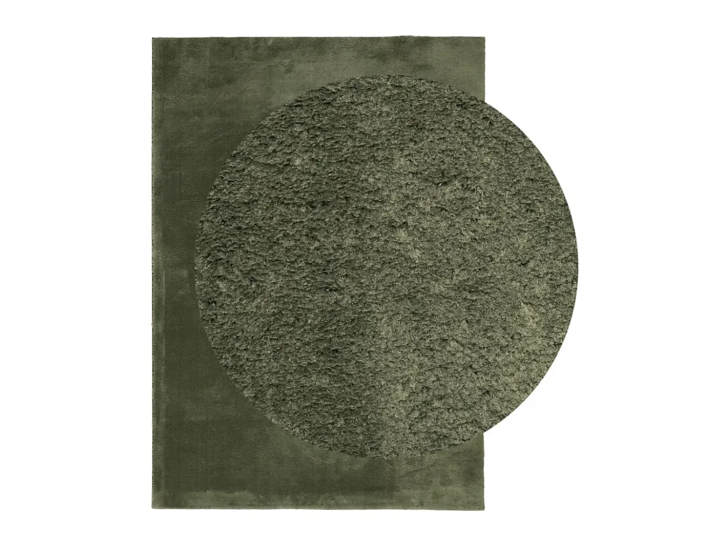 Alfombra pelo corto suave lavable HUARTE verde bosque 140x200cm ES42722