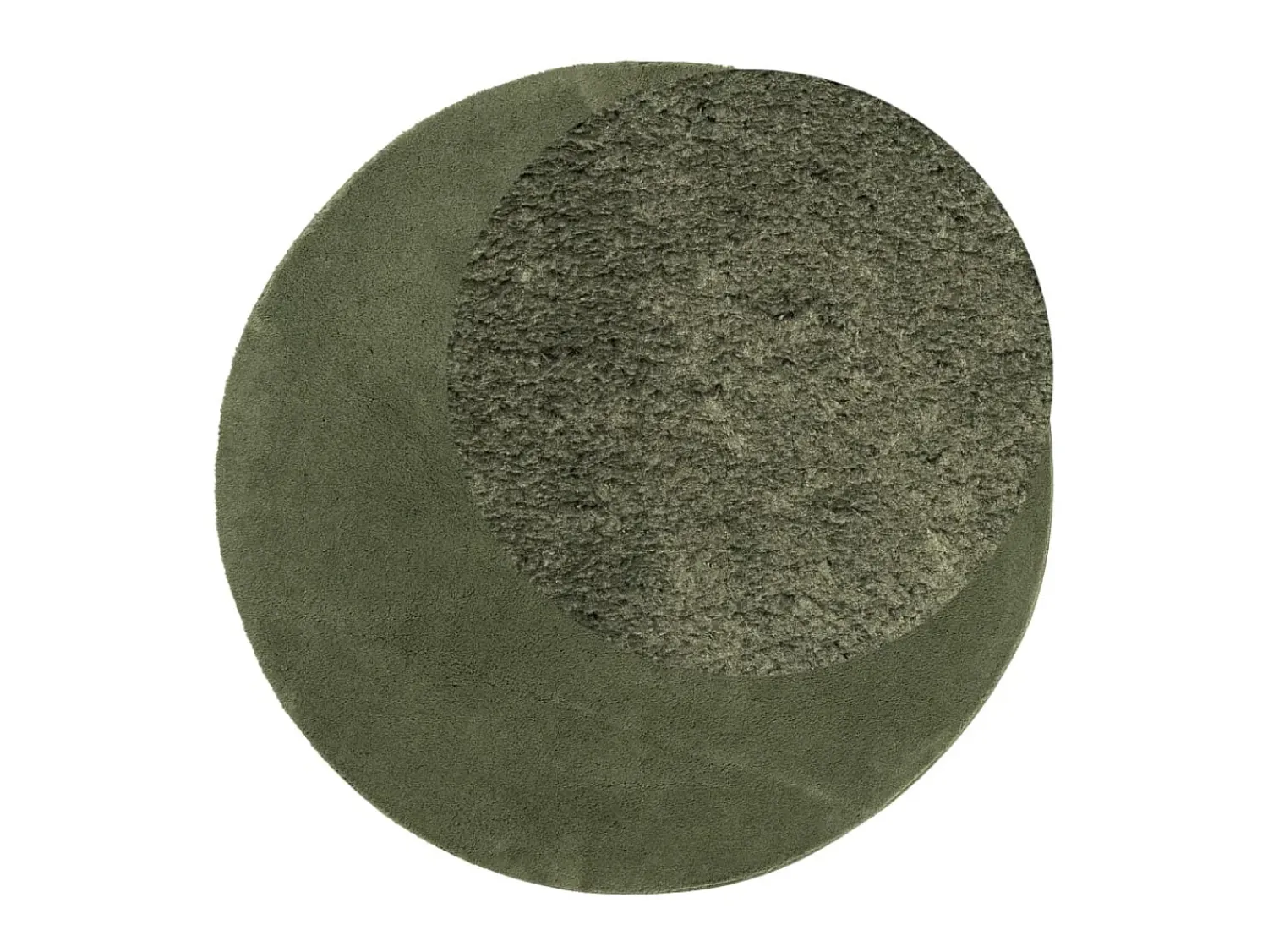 Alfombra De Salón|Alfombra Redonda^Alfombra pelo corto suave lavable HUARTE bosque Ø 80 cm ES64134 Verde