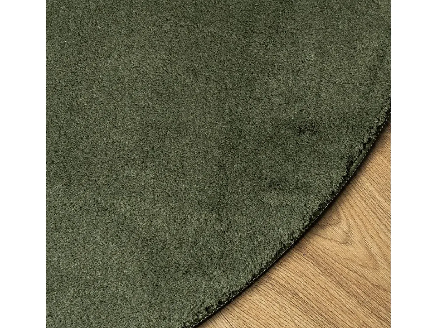 Alfombra De Salón|Alfombra Redonda^Alfombra pelo corto suave lavable HUARTE bosque Ø 80 cm ES64134 Verde