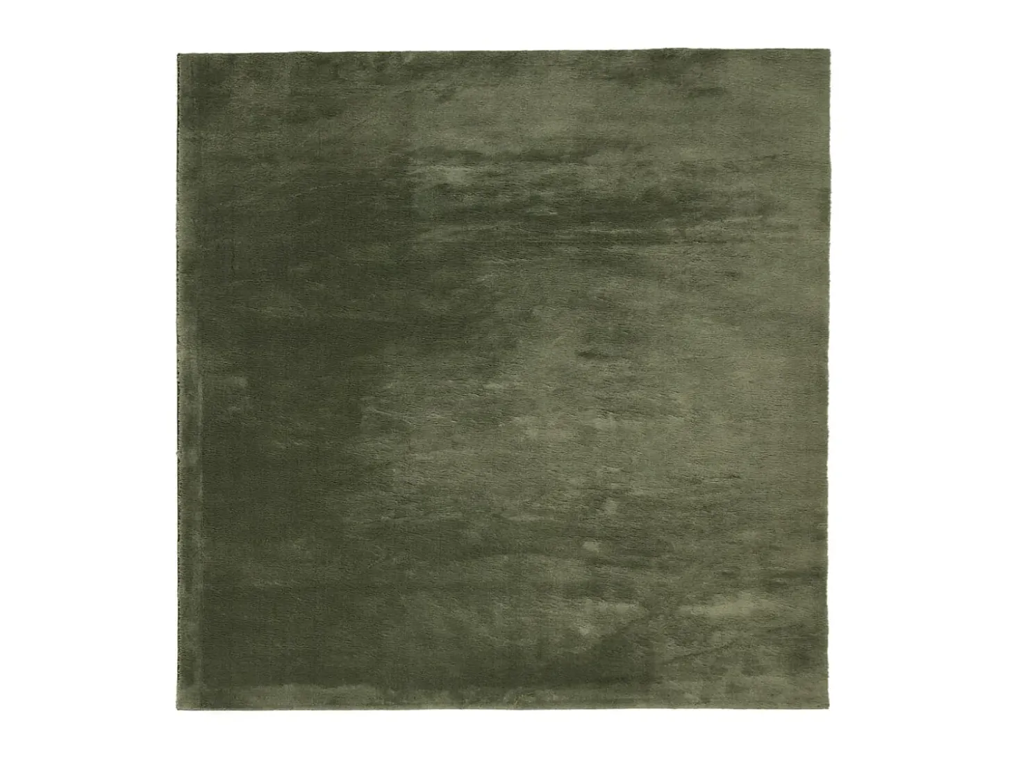 Alfombra pelo corto suave lavable HUARTE verde bosque 240x240cm ES83209