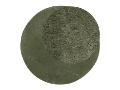 Clearance Alfombra pelo corto suave lavable HUARTE bosque Ø 100 cm ES91361 Verde