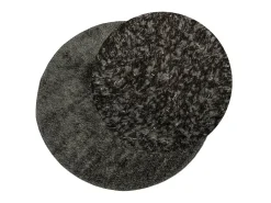 Sale Alfombra pelo largo aspecto brillante ISTAN antracita Ø 160 cm ES78121 Gris antracita