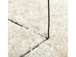 Clicnbuy Alfombra Redonda^Alfombra pelo largo aspecto brillante ISTAN Ø 160 cm Crema