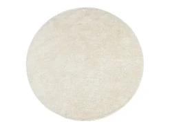 Clicnbuy Alfombra Redonda^Alfombra pelo largo aspecto brillante ISTAN Ø 160 cm Crema