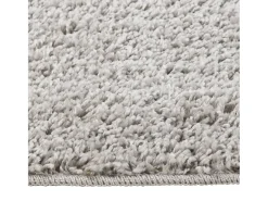 Alfombra peluda antideslizante gris claro 80x150 cm ES29960