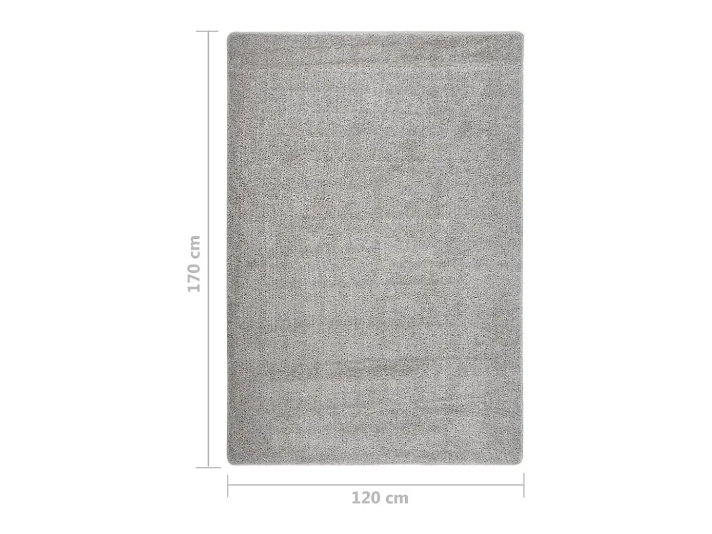 Alfombra peluda antideslizante gris claro 120x170 cm ES77523