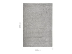Best Alfombra peluda antideslizante 140x200 cm ES46304 Gris claro