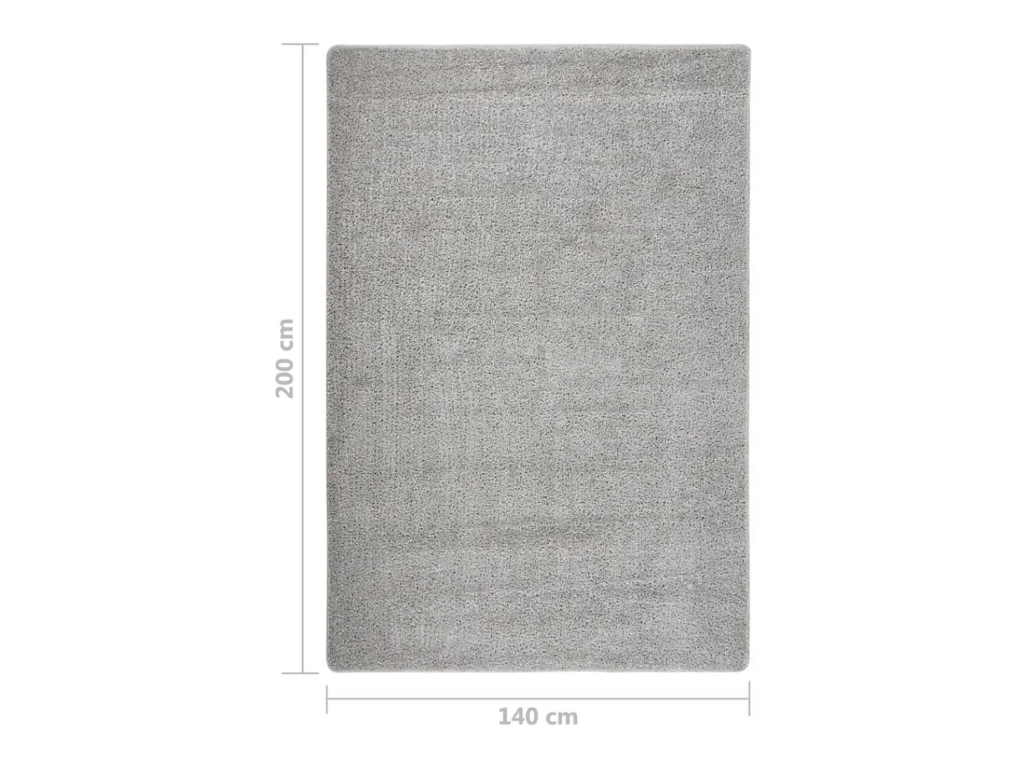 Best Alfombra peluda antideslizante 140x200 cm ES46304 Gris claro