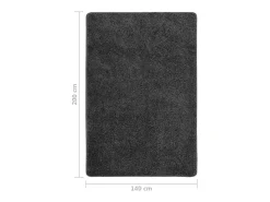 Sale Alfombra peluda antideslizante oscuro 140x200 cm ES54344 Gris