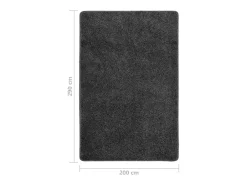 Discount Clicnbuy Alfombra peluda antideslizante oscuro 200x290 cm Gris