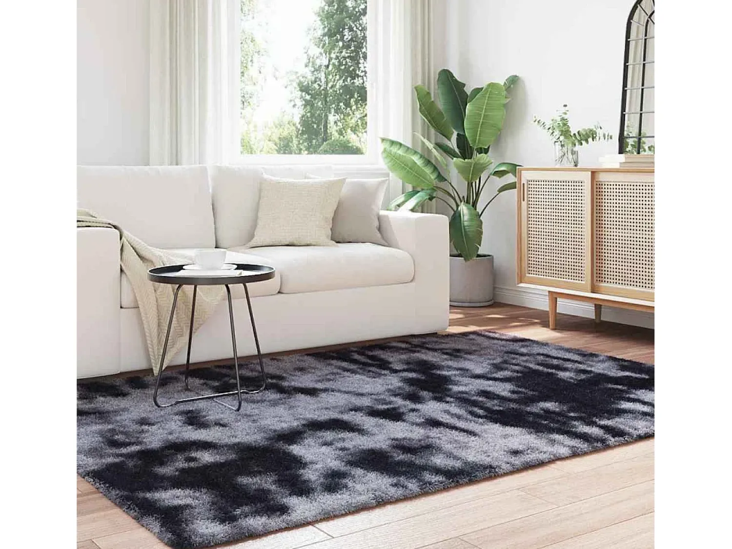 Alfombra De Cocina^Alfombra peluda NAVARRA oscuro 160x230 cm Gris