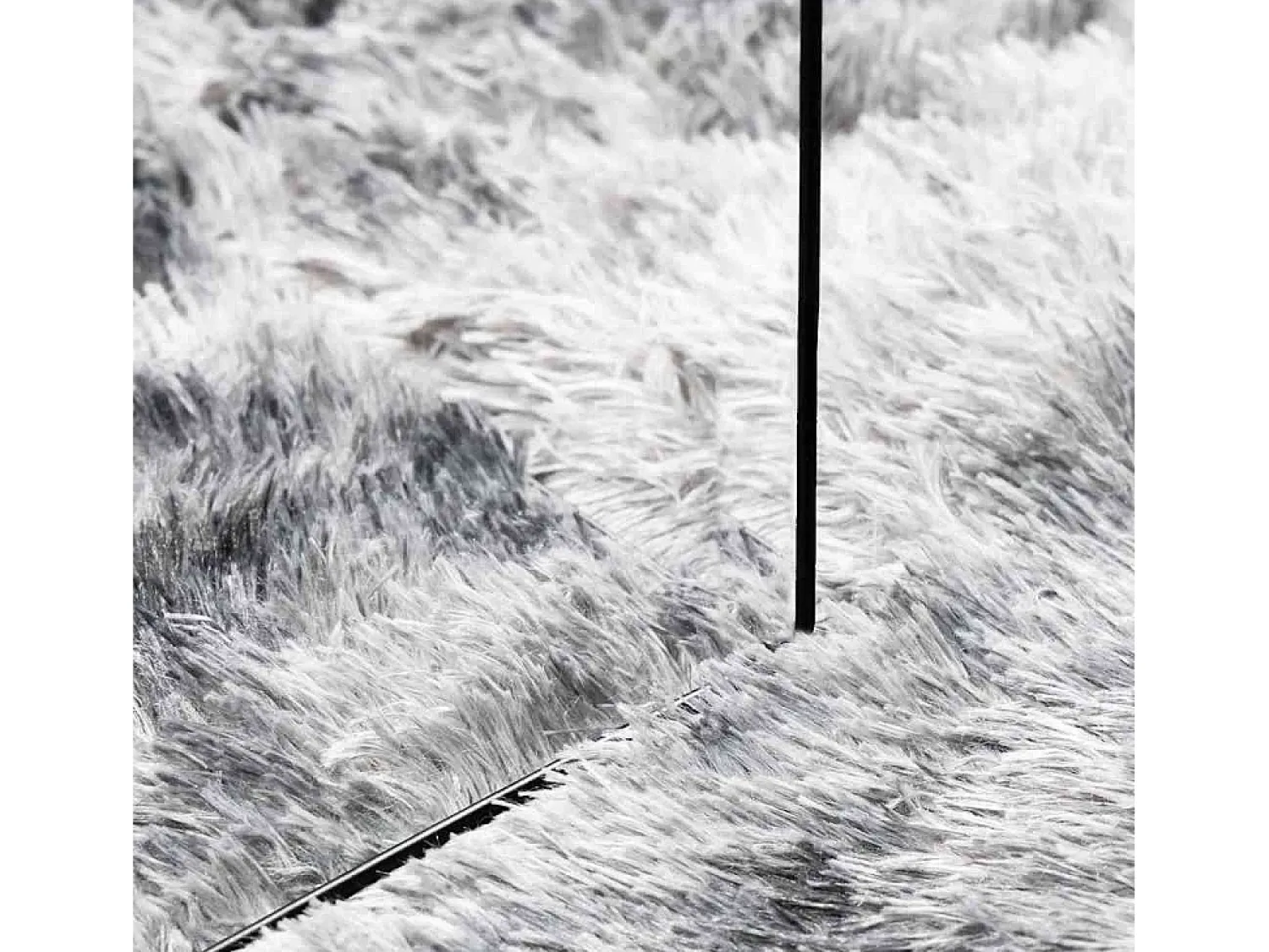 Hot Alfombra peluda NAVARRA Plata 160x160 cm Gris