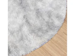 Hot Alfombra peluda NAVARRA Plata 160x160 cm Gris