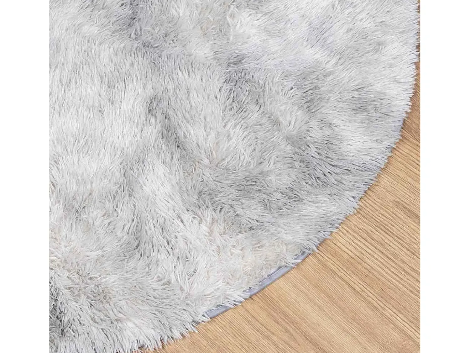 Hot Alfombra peluda NAVARRA Plata 160x160 cm Gris