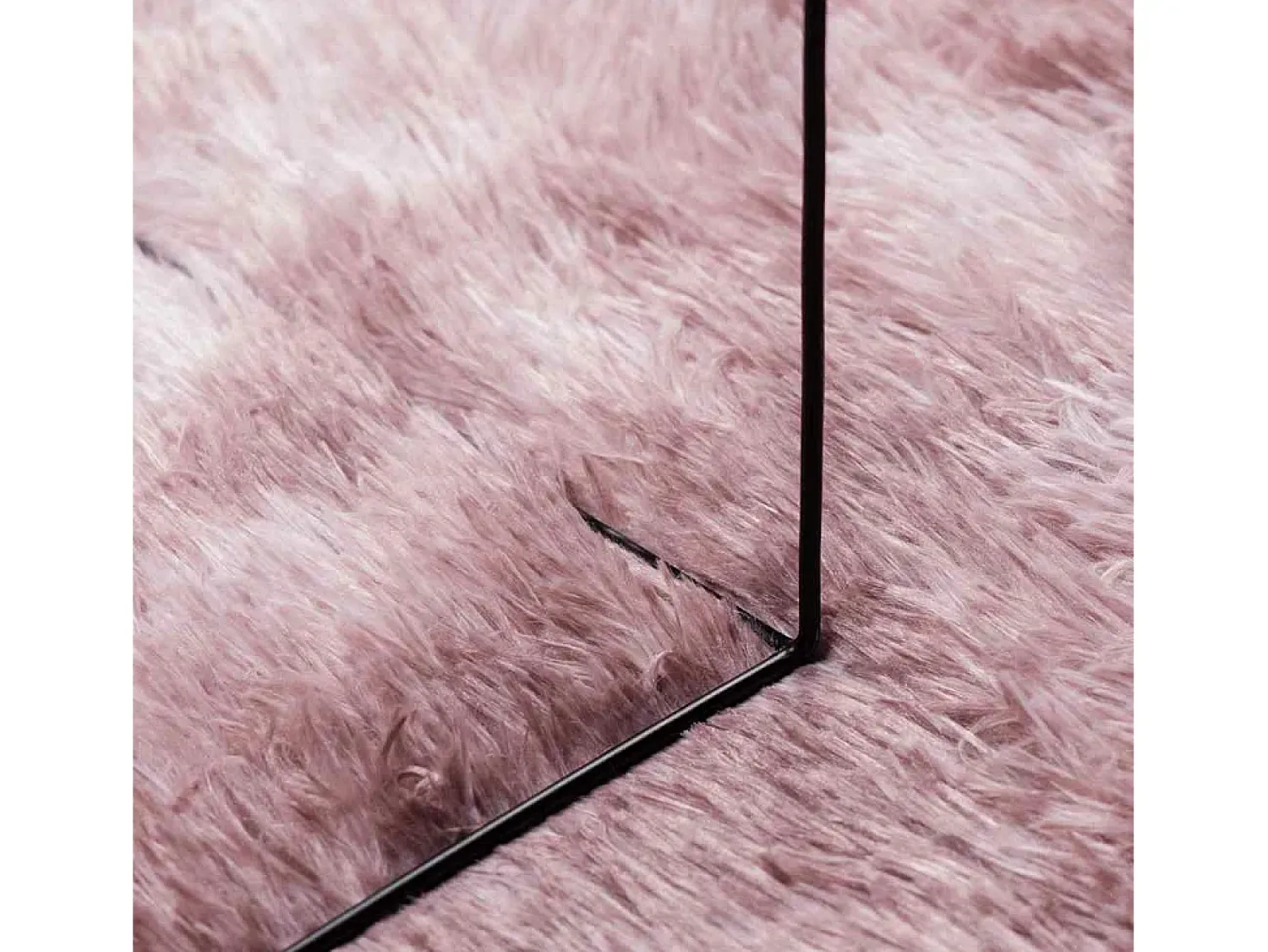 Alfombra De Cocina^Alfombra peluda NAVARRA Polvo 200x290 cm Rosa
