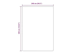Best Alfombra peluda NAVARRA Polvo 240x340 cm Rosa