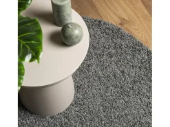 Alfombra peluda PAMPLONA, pelo largo, verde moderno, Ø 120 cm