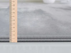 Online the carpet Alfombra piel sintética suave lavable - - 120 cm Redondo - COSY Gris