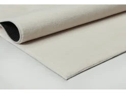 Alfombra piel sintética suave lavable - Crema - 120 cm Redondo - COSY