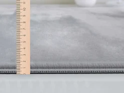 Alfombra piel sintética suave lavable - Gris - 200 cm Redondo - COSY