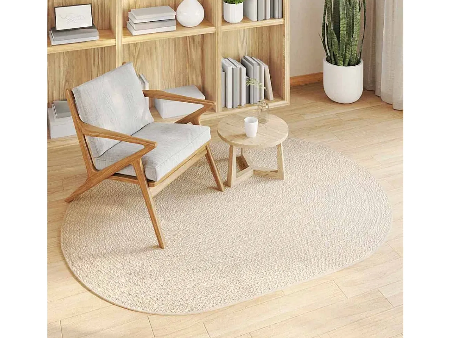 Online Alfombra PP color crema Blanco