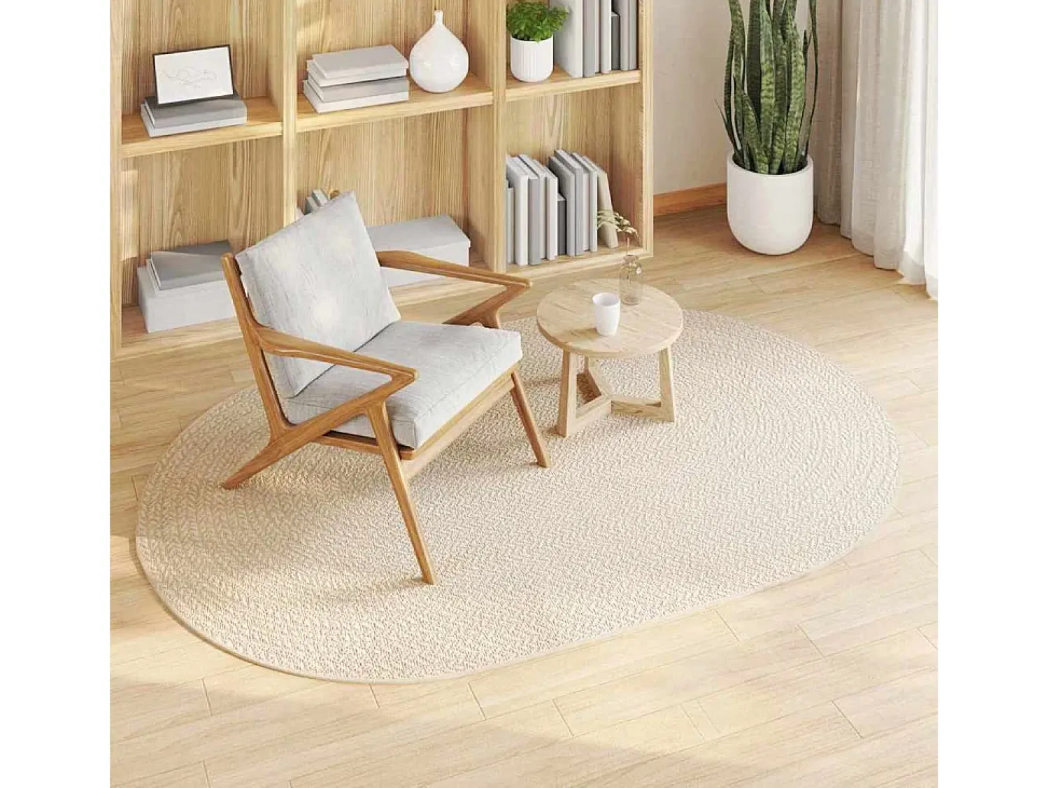 Discount Alfombra PP color crema Blanco