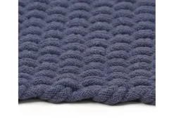 New Alfombra rectangular marino 160x230 cm algodón Azul