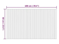 Discount Clicnbuy Alfombra rectangular bambú color natural 60x100 cm Marru00f3n