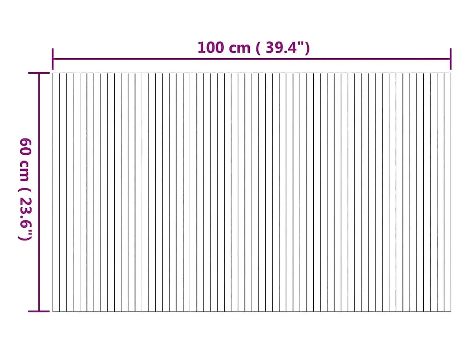 Discount Clicnbuy Alfombra rectangular bambú color natural 60x100 cm Marru00f3n