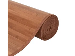 Online Clicnbuy Alfombra rectangular bambú marrón 70x200 cm Marru00f3n