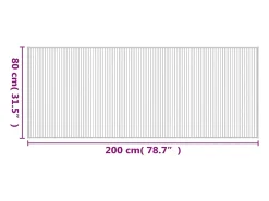 Sale Clicnbuy Alfombra rectangular bambú marrón 80x200 cm Marru00f3n