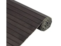 Outlet Clicnbuy Alfombra rectangular bambú marrón oscuro 70x500 cm Marru00f3n