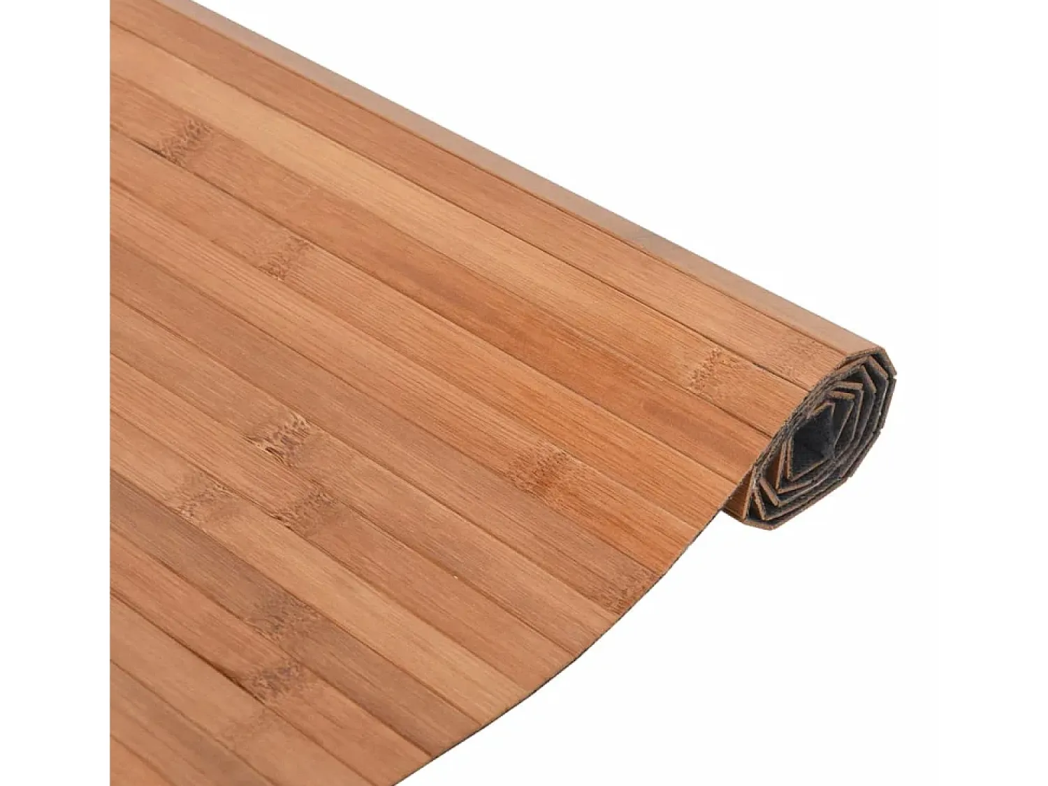 Discount Clicnbuy Alfombra rectangular bambú color natural 60x300 cm Marru00f3n