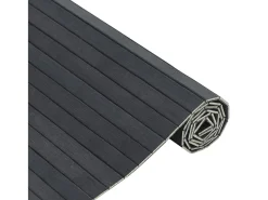 Sale Clicnbuy Alfombra rectangular bambú 100x300 cm Gris