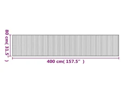 Hot Clicnbuy Alfombra rectangular bambú marrón 80x400 cm Marru00f3n