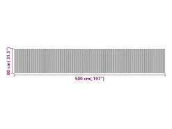 Discount Clicnbuy Alfombra rectangular bambú 80x500 cm Gris