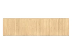Alfombra De Cocina^Alfombra rectangular de bambú natural claro 80x300 cm Beige