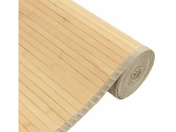 Online Alfombra rectangular de bambú natural claro 80x200 cm Beige